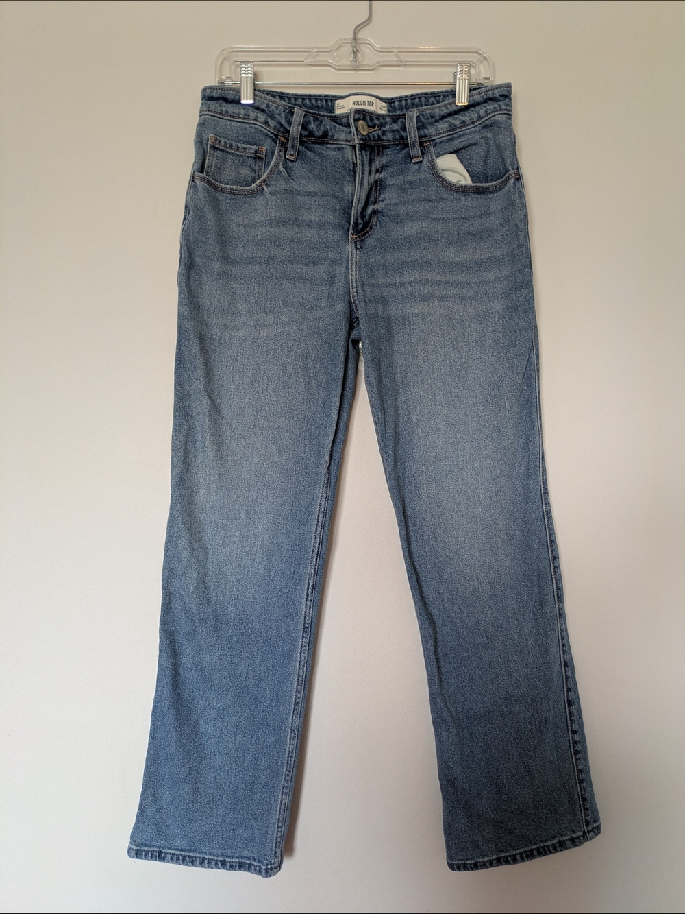 Hollister Women's Low-rise Relaxed Straight Jeans Sz 6r